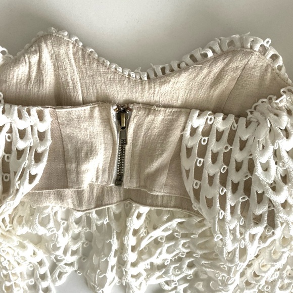 Stone Cold Fox Holly Tube Top White Chain Lace Off-Shoulder Top Size 1 (juniors) - Picture 6 of 9